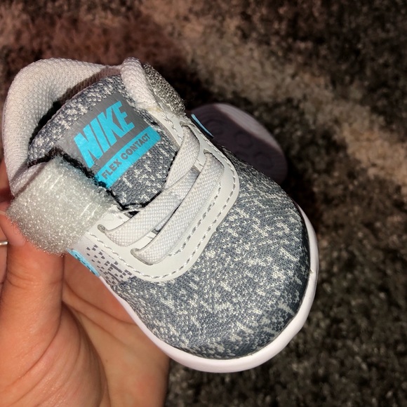 Baby Nike Blue & Gray Shoes | Size 2C - Picture 3 of 6
